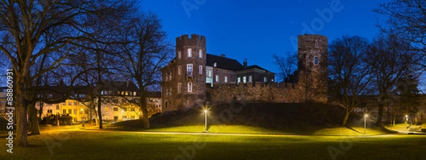 Fototapeta Frankenberg Castle At Night Panorama, Aachen