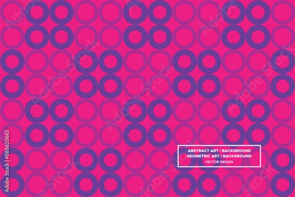 Fototapeta Circle Shapes Purple and Red Colors Geometric Pattern Abstract Pattern Seamless Pattern