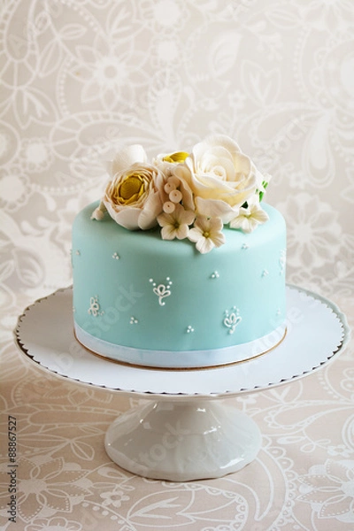 Fototapeta Gorgeous blue cake