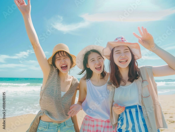 Obraz 夏を満喫する女子旅の女の子達