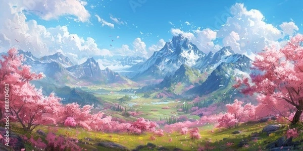 Obraz Spring Flowers Ultra High Definition Stunning Wallpaper Visuals: Diverse Artistic Inspirations from Nature, Architecture, and Abstract Design