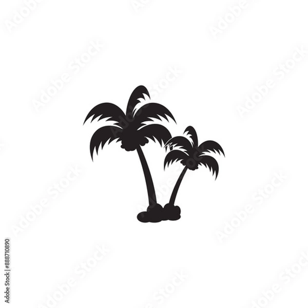 Obraz creative palm tree element template logo.logo can be for Business,holiday, Arabic and label.