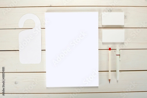 Obraz Classic white corporate identity template design. Business stati