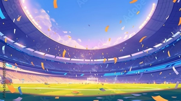 Obraz Celebration at the Soccer Stadium