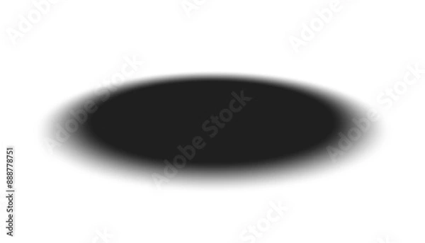 Fototapeta Realistic Soft Oval Shadow on Transparent Background
