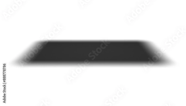 Fototapeta Realistic Rectangle Shadow PNG Transparent Soft Edge Template