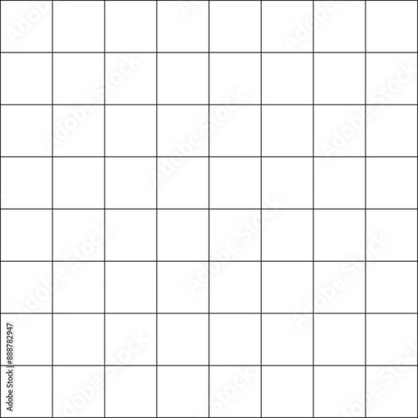Fototapeta 8x8 grid on transparent background