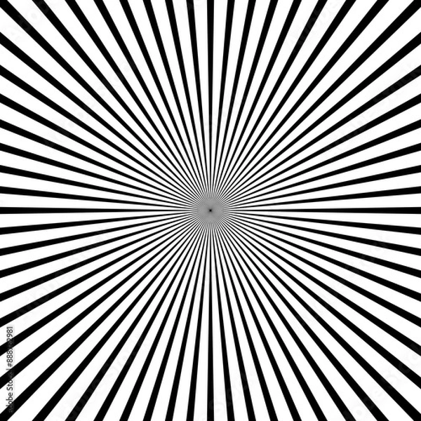Fototapeta Black White Radial Burst Pattern PNG Transparent Background