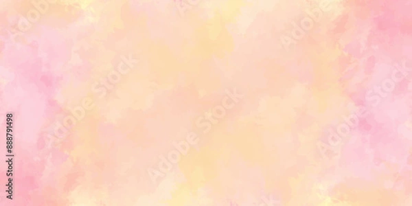 Fototapeta Abstract watercolor background .watercolor background with pink and yellow color. Fantasy light red, pink shades watercolor background. subtle watercolor pink yellow gradient illustration.	