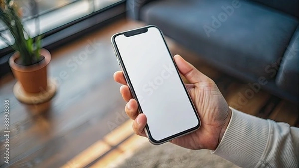 Obraz Mocup phone in hands.