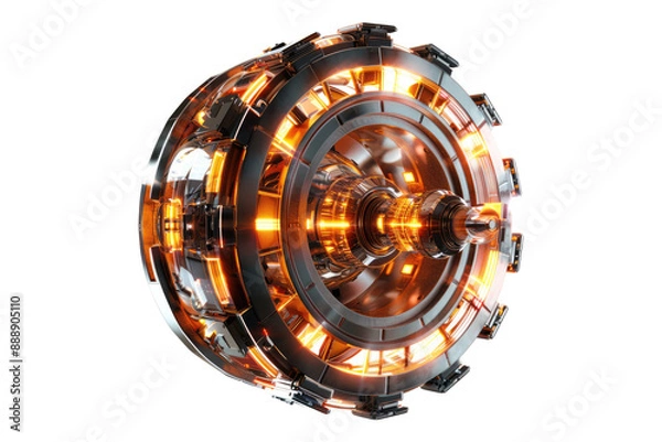 Fototapeta Efficient nuclear fusion technology isolated on transparent background