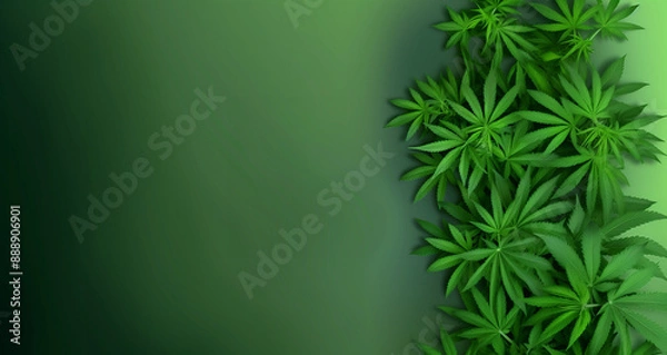 Fototapeta green background with leaves