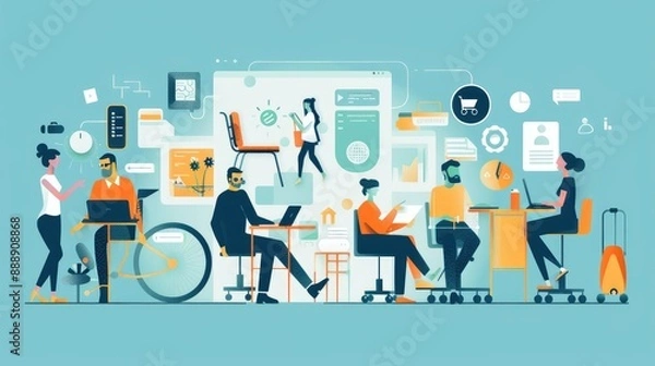 Fototapeta people in cafe