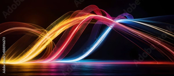 Fototapeta abstract background with glowing lines