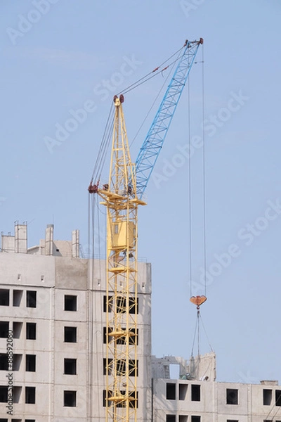 Fototapeta the image of a tower crane