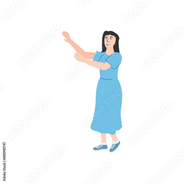 Obraz pose of woman doing activity workout