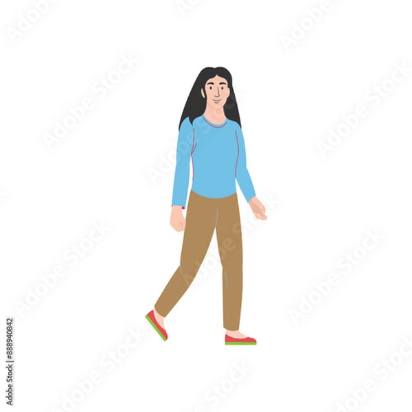 Obraz pose of woman doing activity workout