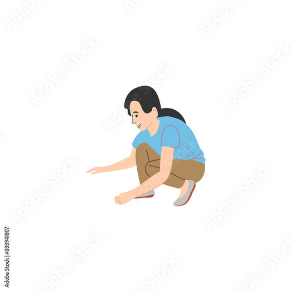 Obraz pose of woman doing activity workout