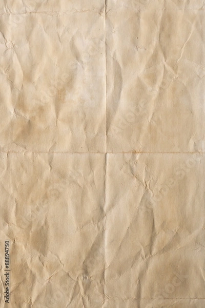 Fototapeta old crumpled paper texture or background