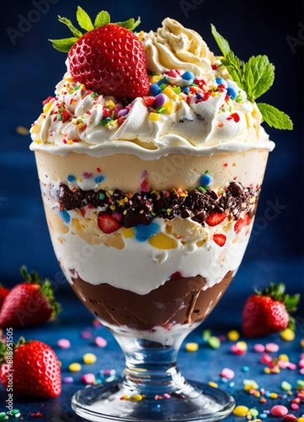 Obraz strawberry ice cream