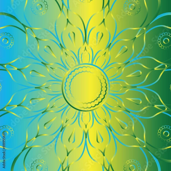Fototapeta This is simple and vector gradient mandala background. It is editable.