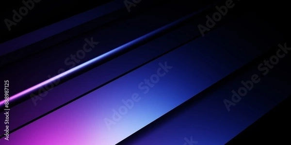 Obraz 3d rendering of purple and blue abstract architecture background. Cyberpunk concept. Scene for advertising, technology, hi-tech, showroom, banner, game, E-sport, business, luxury. Sci-Fi Illustration