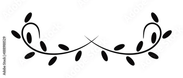 Fototapeta Black Text Divider Isolated on White