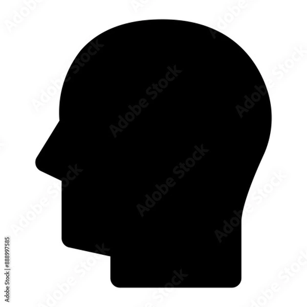 Fototapeta head brain think icon