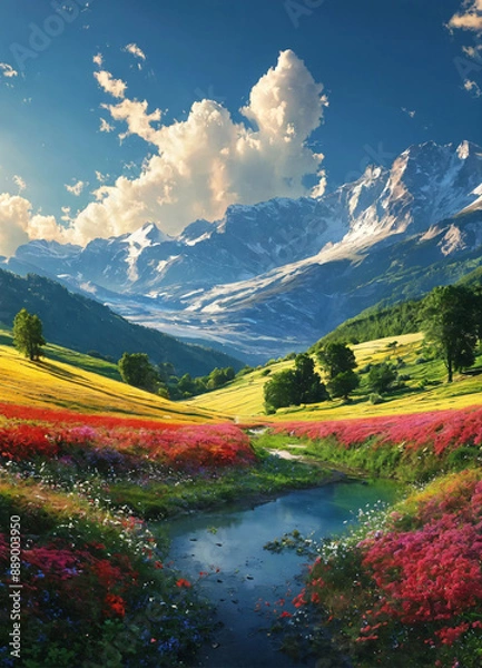 Obraz lake in the mountains