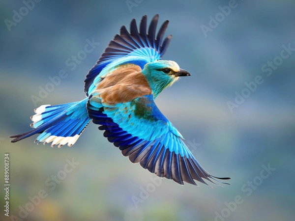 Obraz colourful bird flying 