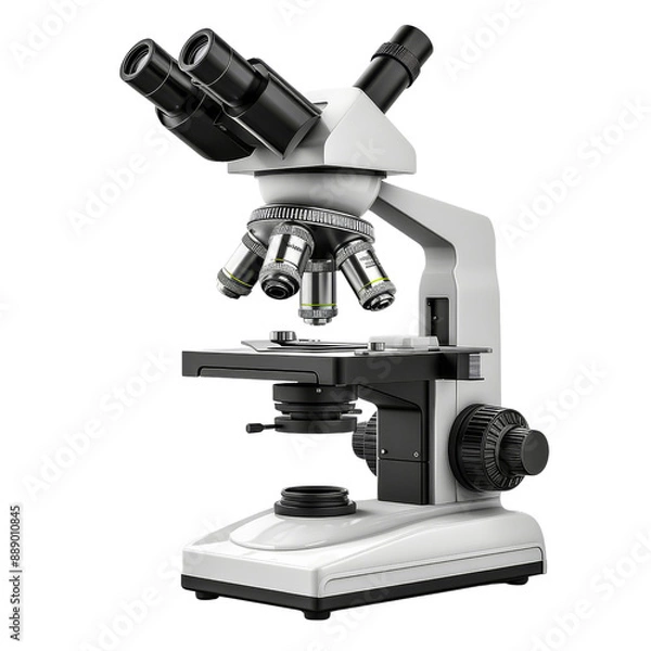 Fototapeta microscope with digital cut out dicut PNG on transparent