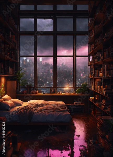 Fototapeta window in the night