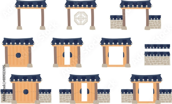 Fototapeta 한통 전통 건축 한옥 