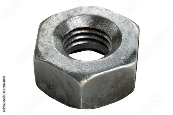 Obraz Metal nut isolated on transparent background