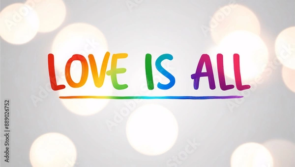 Fototapeta Logo amour couleurs lettres IA 4