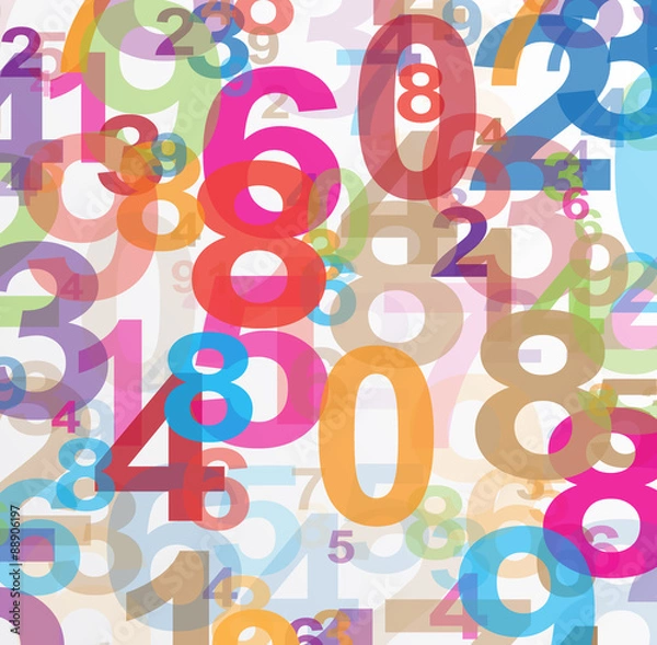 Fototapeta Abstract background with numbers