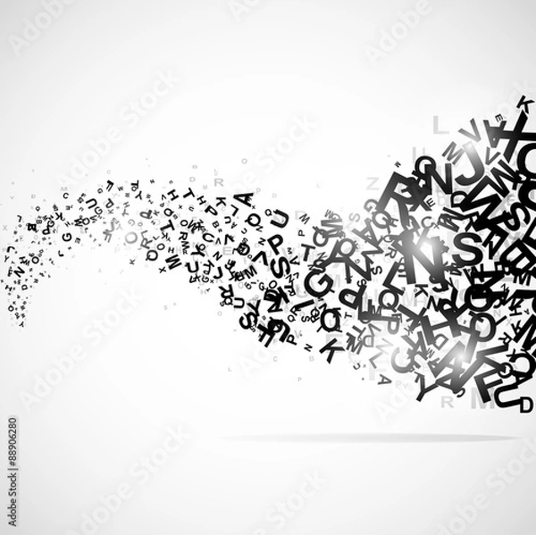 Fototapeta Abstract background with abc letters