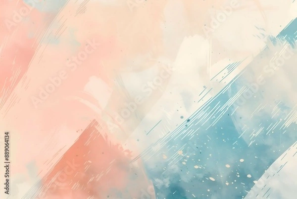 Fototapeta Abstract Pastel Background with Brush Stroke Textures