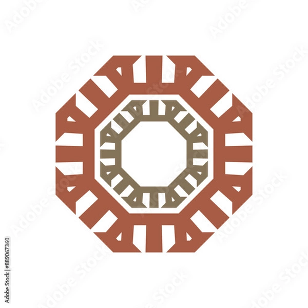 Fototapeta Round Ornament Pattern. Vintage decorative elements	
