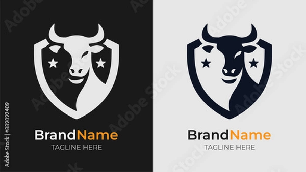 Obraz Modern cow head logo concept