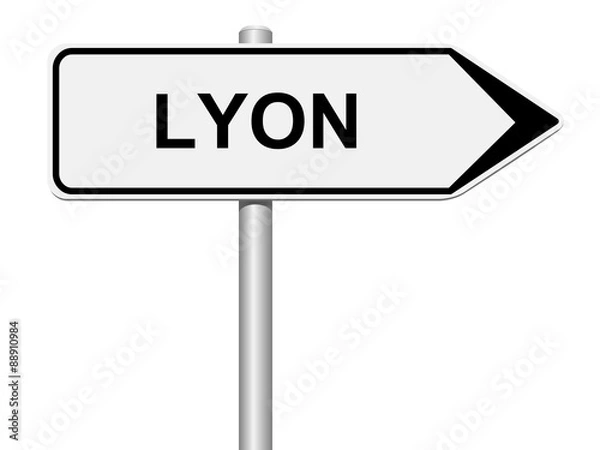 Obraz Znak kierunku Lyonu