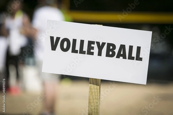 Obraz Schild Beach Volleyball
