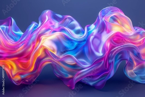 Fototapeta 01062027 44 44 Dynamic liquid 3D typography with vibrant, swirling forms --ar 3:2 --style raw --stylize 250 Job ID: b5cae628-3fea-44ef-8388-f89de7c69b99