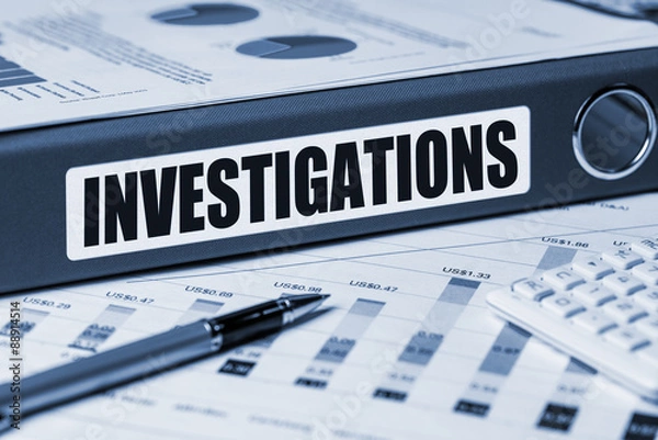 Fototapeta investigation concept on document folder