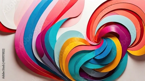 Fototapeta abstract colorful swirl background