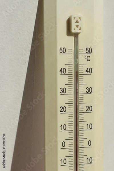Obraz on the indoor thermometer 40 degrees Celsius