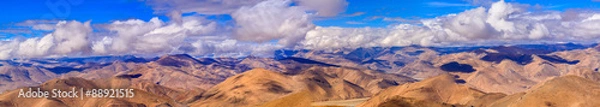 Obraz Mountain with clouds sky in Tibet