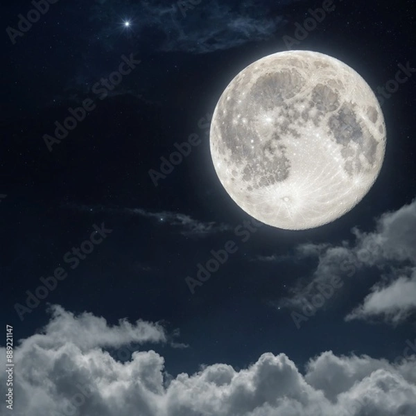 Fototapeta moon and clouds