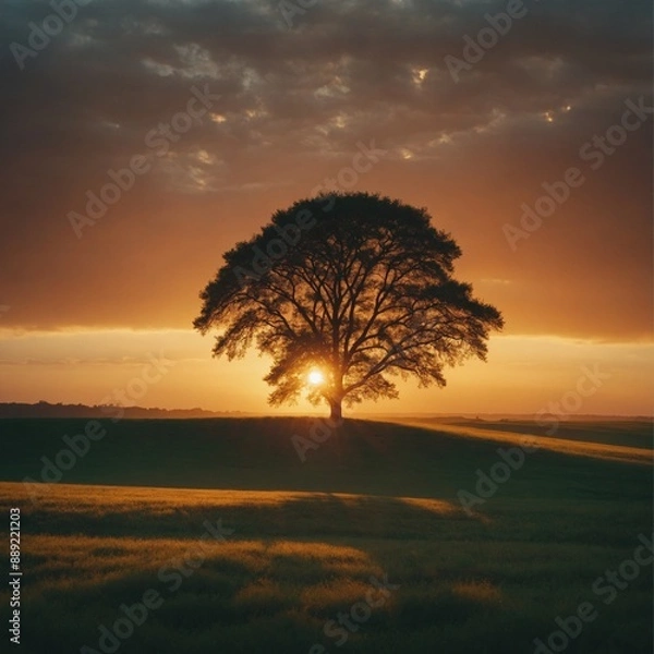 Obraz tree in sunset
