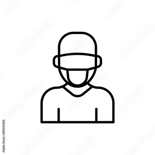 Fototapeta Surgeon outline icons, minimalist vector illustration ,simple transparent graphic element .Isolated on white background